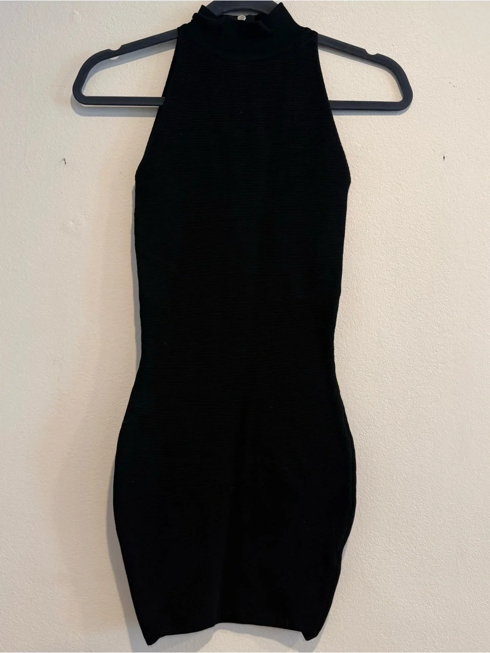 Article Black Sleeveless High-Neck Mini Bodycon Dress - Picture 1 of 3